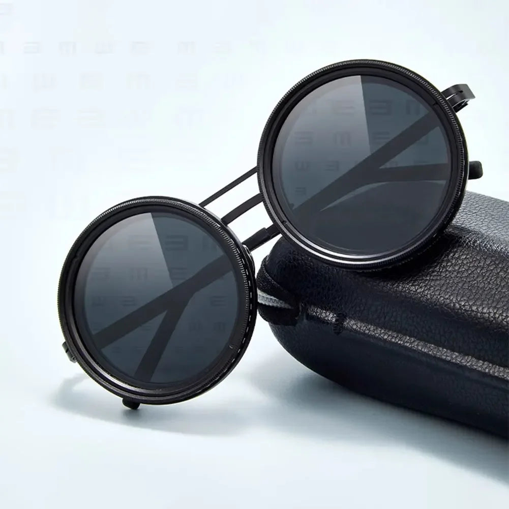 Eclipse™ Sunglasses with Adjustable Brightness and Retro Design / Unique Look and Total Protection in Any Environment!