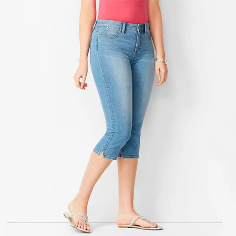 Sorelly™ Slim-Fit Capri Jeans With Subtle Slit Hem