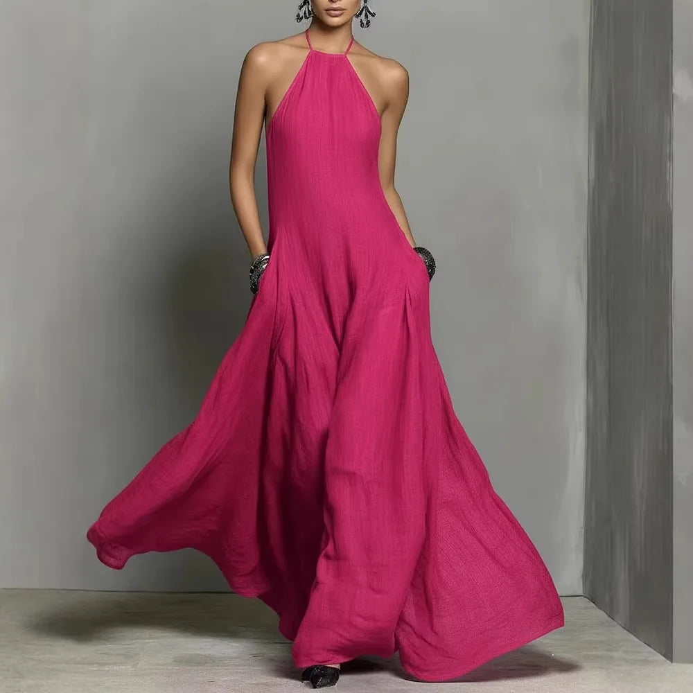 Serafine™ Dress with Halter Neckline, Open Back and Flowy Silhouette