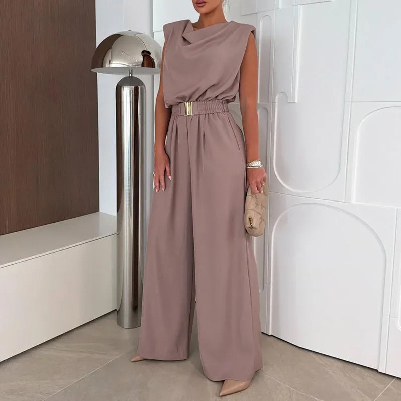 Lussaire™ Jumpsuit with Structured Cut and Premium Finish