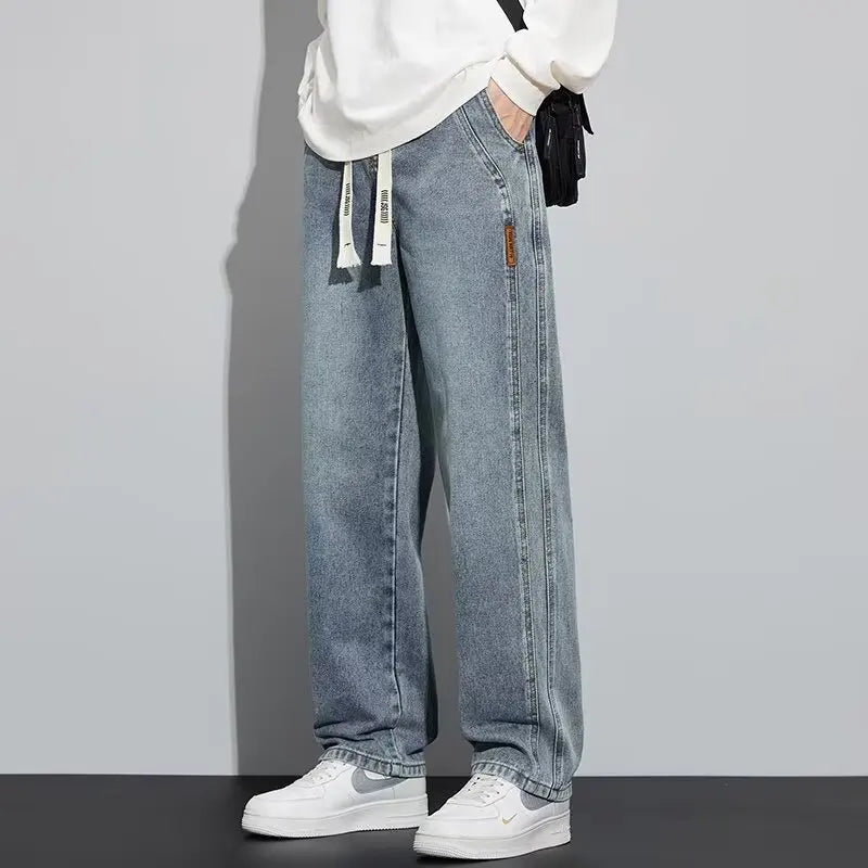 Rivano™ Denim Jeans with Elastic Waistband, Adjustable Drawstring and Relaxed Fit