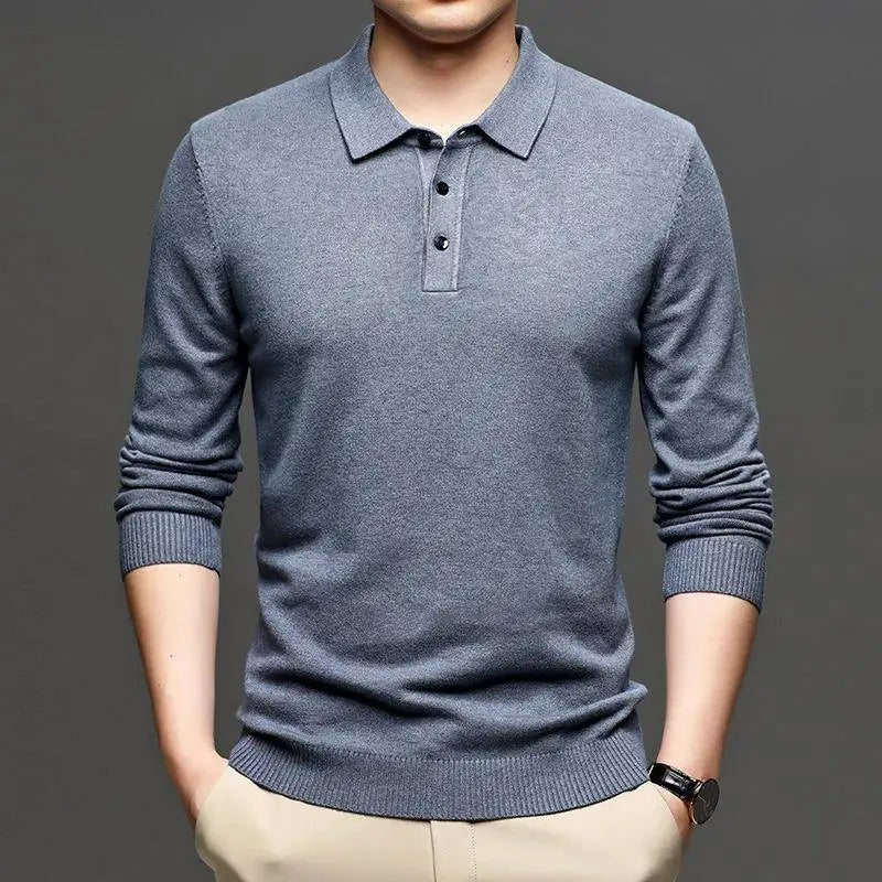 Lordeon™ Lightweight Knit Long-Sleeve Polo With Premium Finish