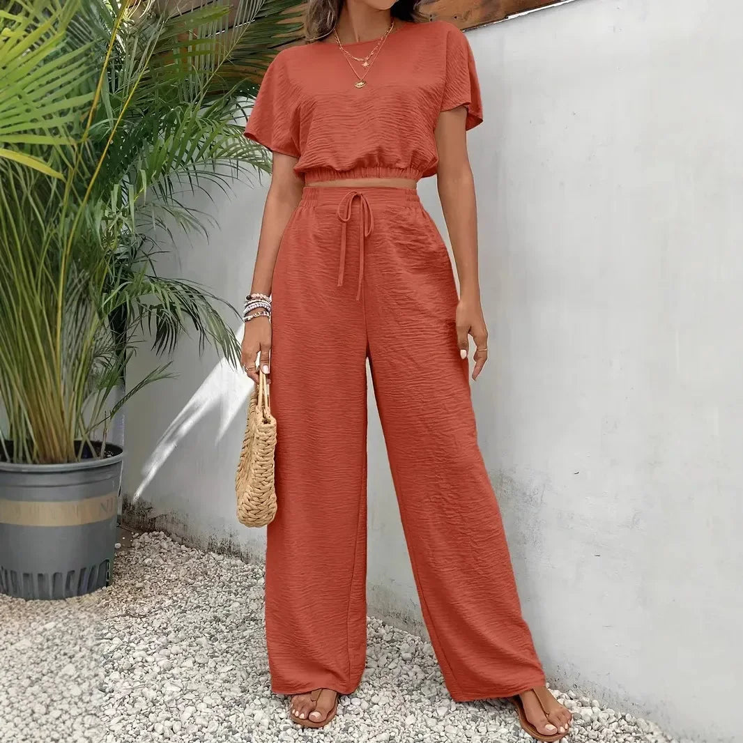 Aurelisse™ Cotton-Linen Set with a Loose Fit