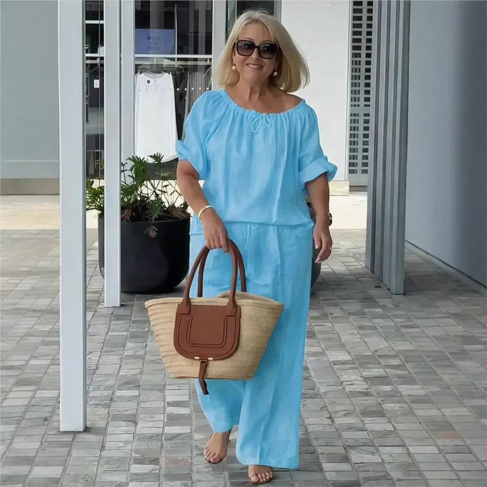 Celiane™ Cotton Linen Set with a Loose Fit