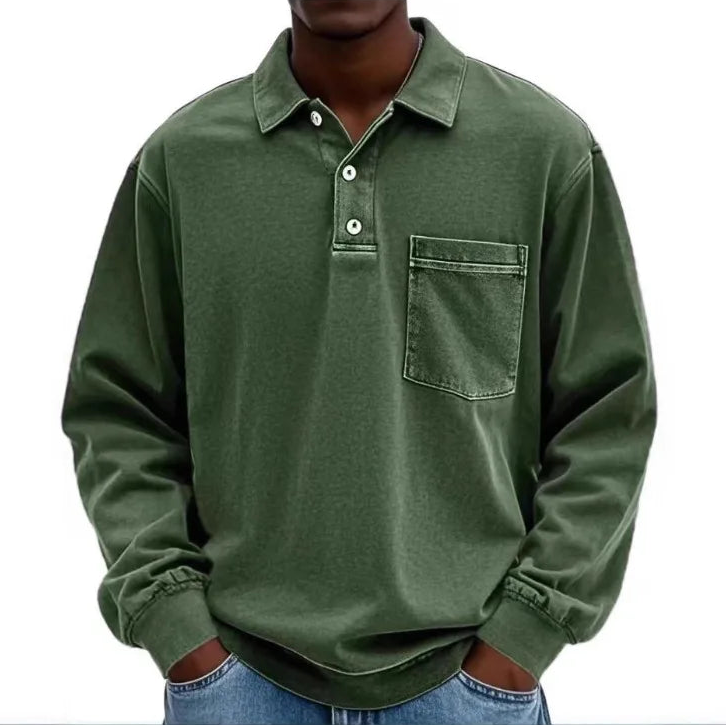 Weston™ Polo Shirt with Long Sleeves and Front Pocket