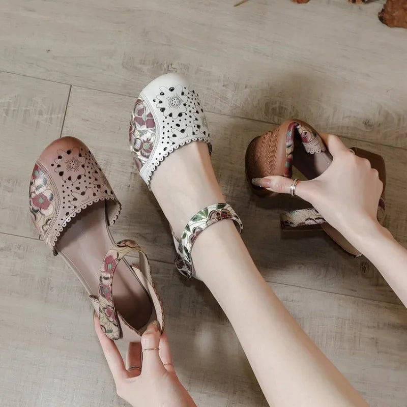 Beatrice™ Shoe with Block Heel and Adjustable Closure