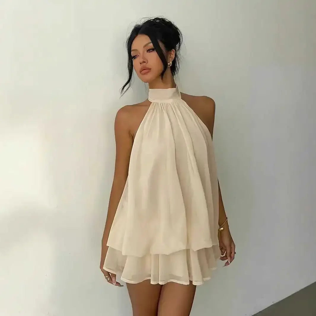 Serenya™ Dress with Halter Tie and Effortless Lightness