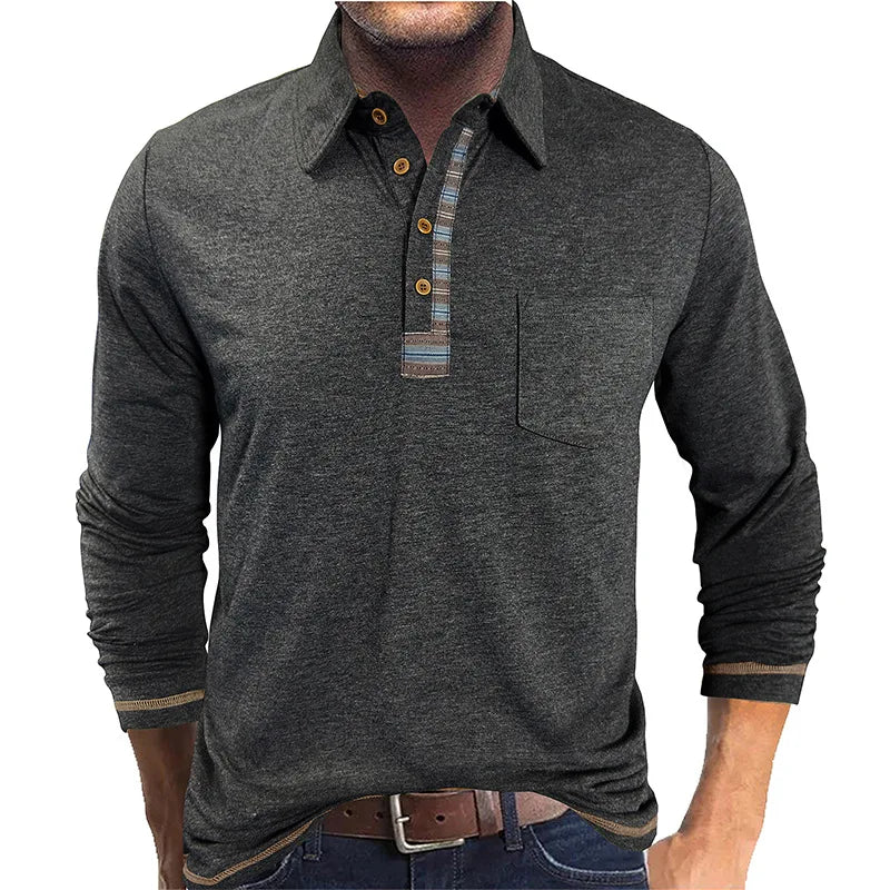 Bellford™ Long Sleeve Polo Shirt With Refined Finish
