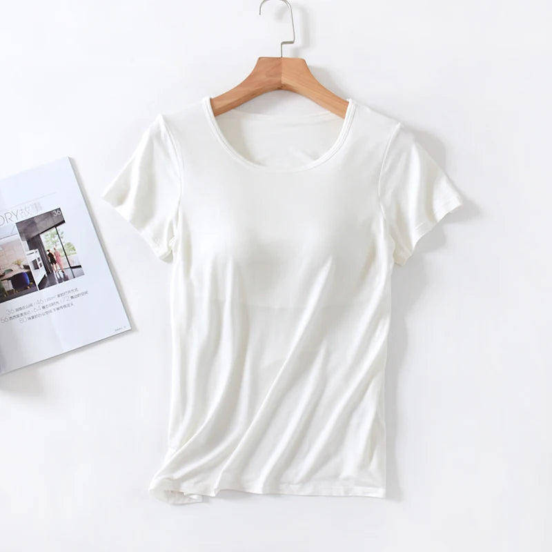 Velina™ Blouse in Silky Modal with Built-In Cups and Second-Skin Feel