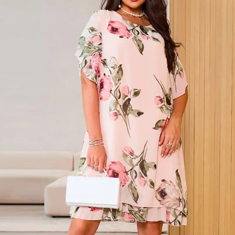 Di Fiore™ Dress with Floral Print and Ruffled Bars / Lightness and Romance in Every Movement!