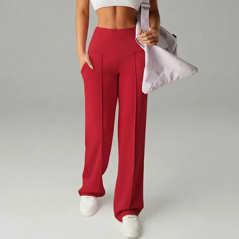 Barcelona™ Women's Pants with High Waistband and Loose, Comfortable Straight Cut