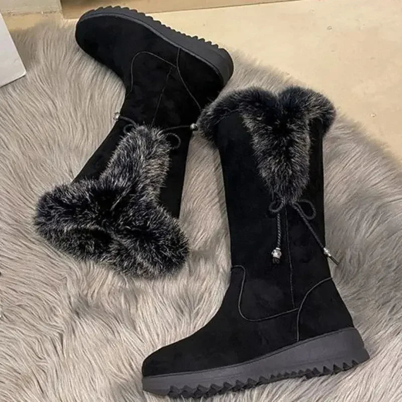 Winterelle™ Boots With Faux Fur Details and Rugged Sole