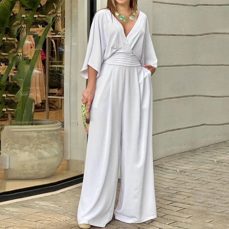 Bellavie™ Jumpsuit with a Flowing Wide-Leg Silhouette and Defined Waist