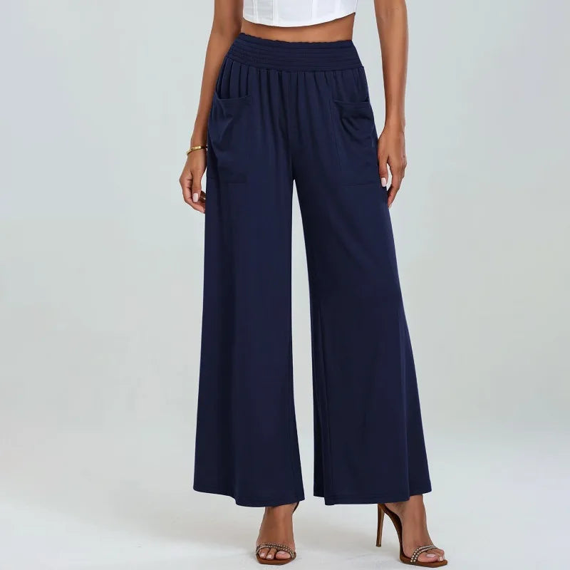 Lissara™ High-Waisted Wide-Leg Pants With Draped Pockets