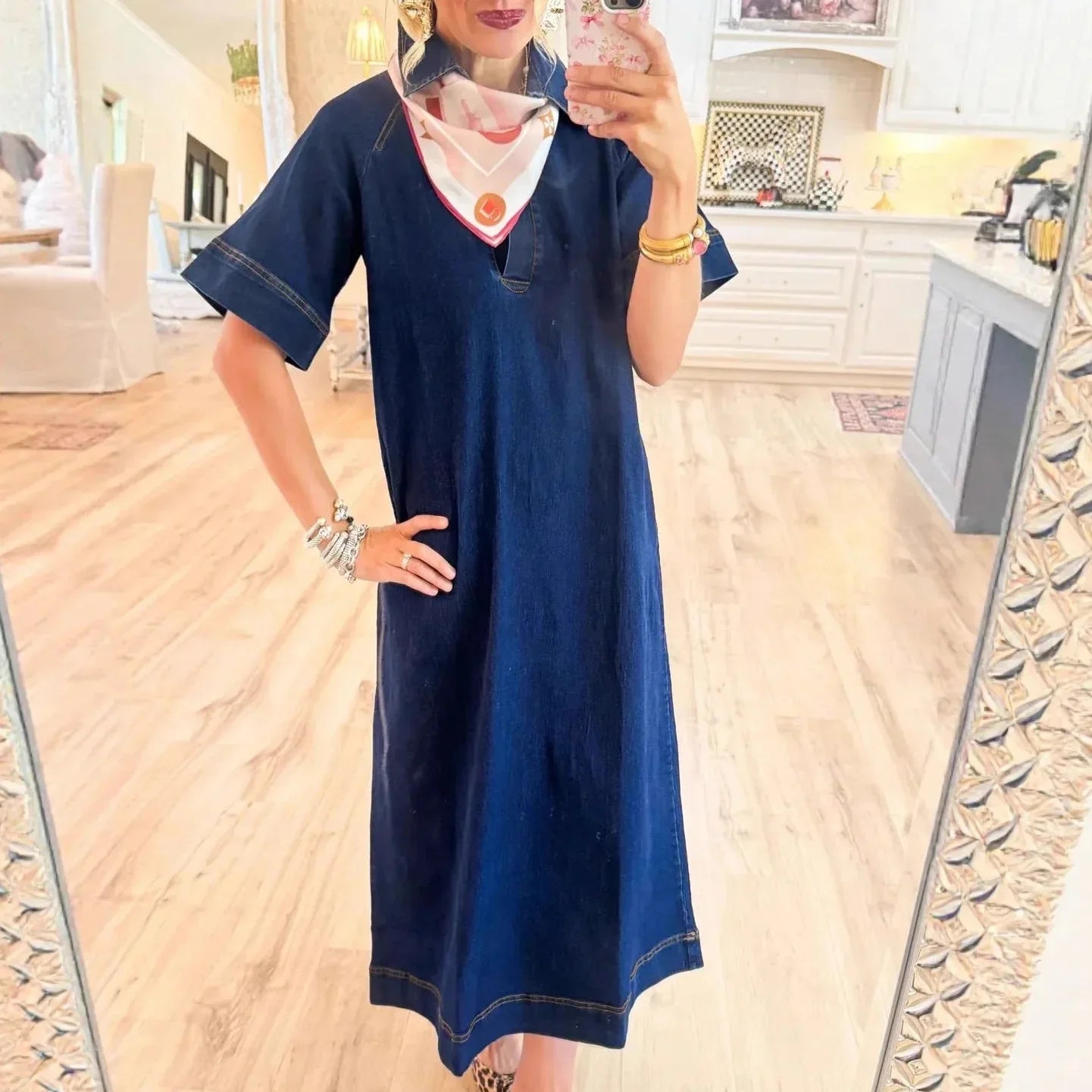 Nyra™ Denim Dress with a Clean Design and Lightweight Fit