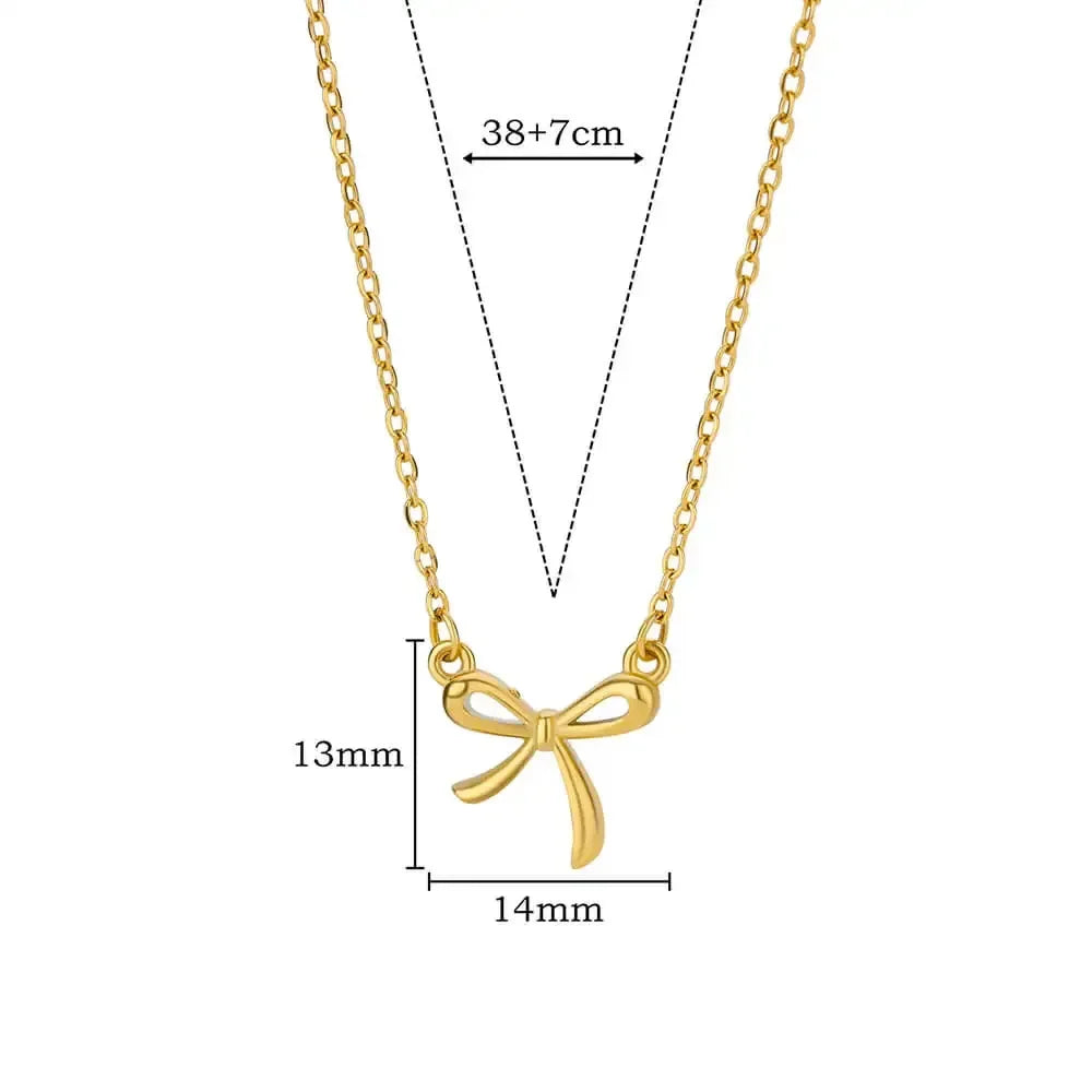 Aurora Bow™ Necklace / A Golden Touch of Romantic Grace