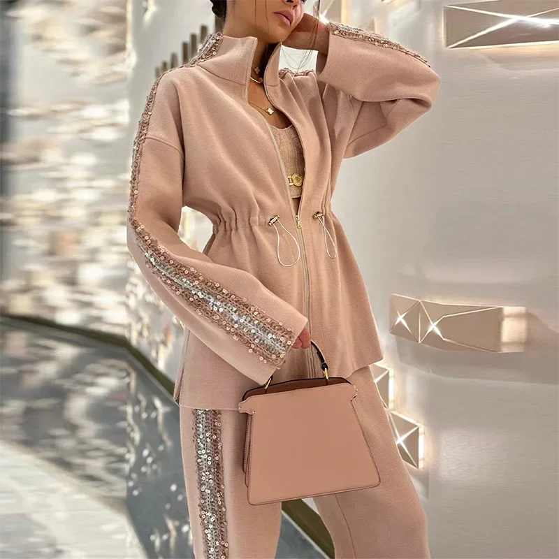 Heavenly™ Premium Knit Set with Sequin Embellishments / The Perfect Balance of Glamour and Sophistication!