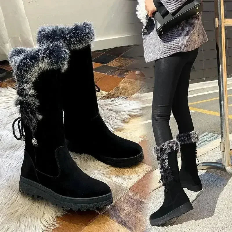 Winterelle™ Boots With Faux Fur Details and Rugged Sole