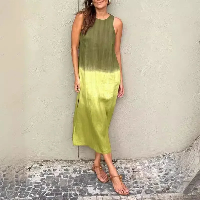 Siena™ Linen-Cotton Dress with Soft Gradient Effect / Effortless Comfort and Freedom!