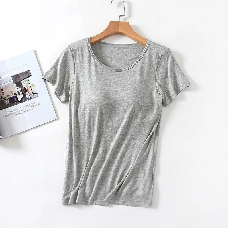 Velina™ Blouse in Silky Modal with Built-In Cups and Second-Skin Feel