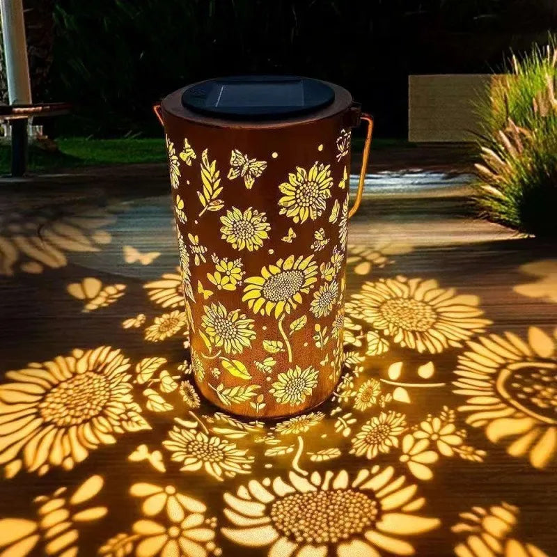 Sunshine™ Solar Lantern with Floral Projection and Water Resistance