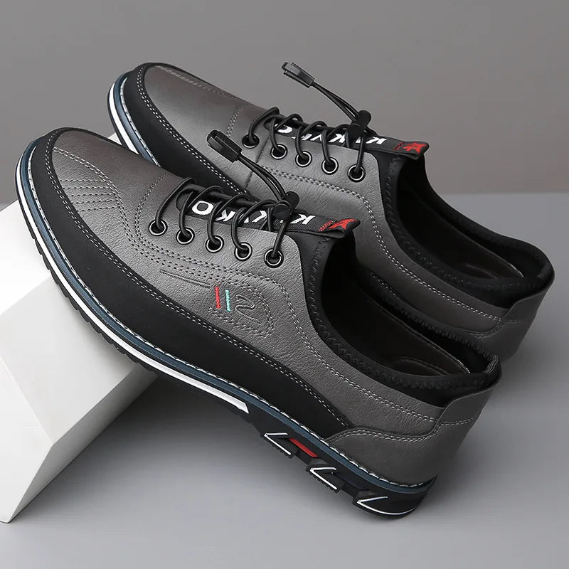 Milan™ Premium Leather Sneakers with Quick-Fit Closure
