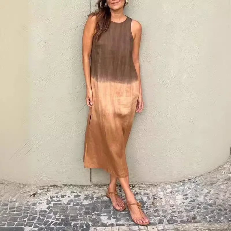 Siena™ Linen-Cotton Dress with Soft Gradient Effect / Effortless Comfort and Freedom!