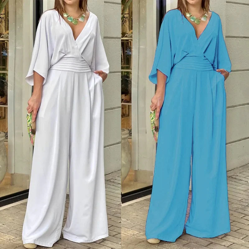 Bellavie™ Jumpsuit with a Flowing Wide-Leg Silhouette and Defined Waist