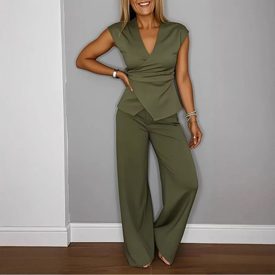 Valerisse™ Set With Wrap Top And Palazzo Pants