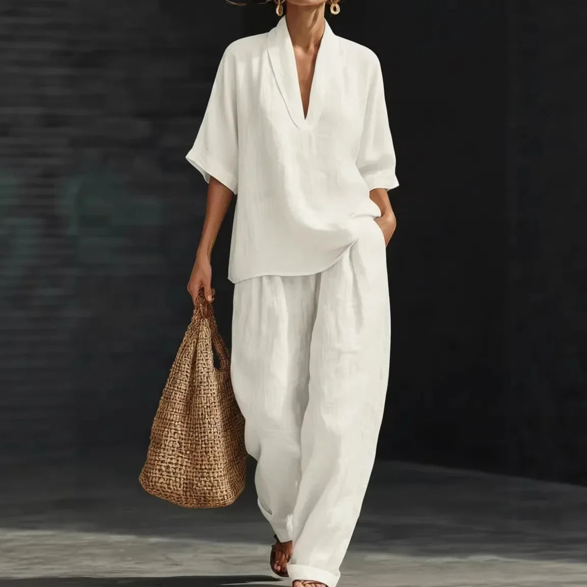 Nemora™ Cotton-Linen Set with a Minimalist Design