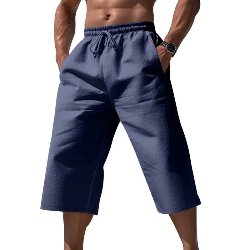 Dorsen™ Cotton-Linen Bermuda Shorts With Relaxed Fit And Adjustable Waist