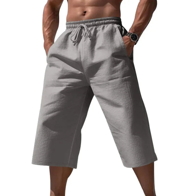 Dorsen™ Cotton-Linen Bermuda Shorts With Relaxed Fit And Adjustable Waist
