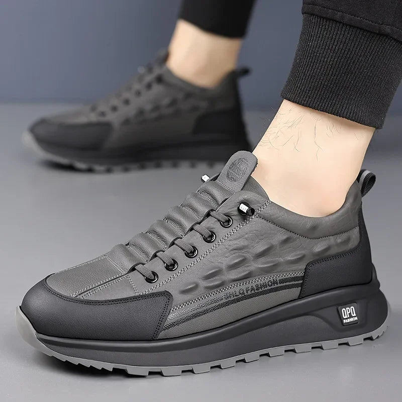 Crocodille™ Sneakers in Premium Leather with Smart Cushioning / Sophisticated Durability for Everyday Wear