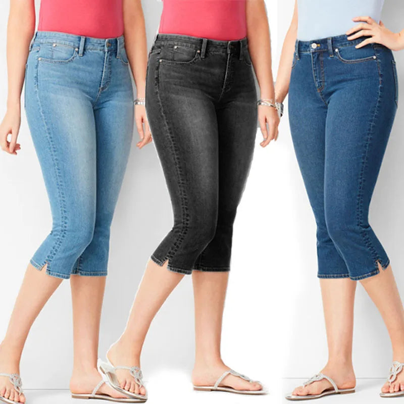 Sorelly™ Slim-Fit Capri Jeans With Subtle Slit Hem
