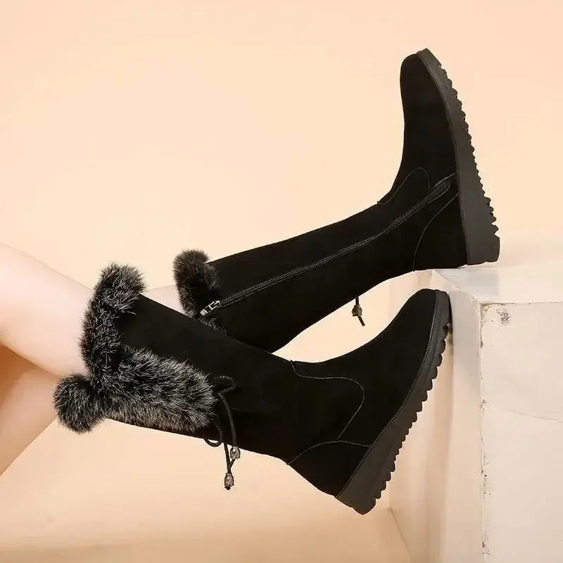 Winterelle™ Boots With Faux Fur Details and Rugged Sole