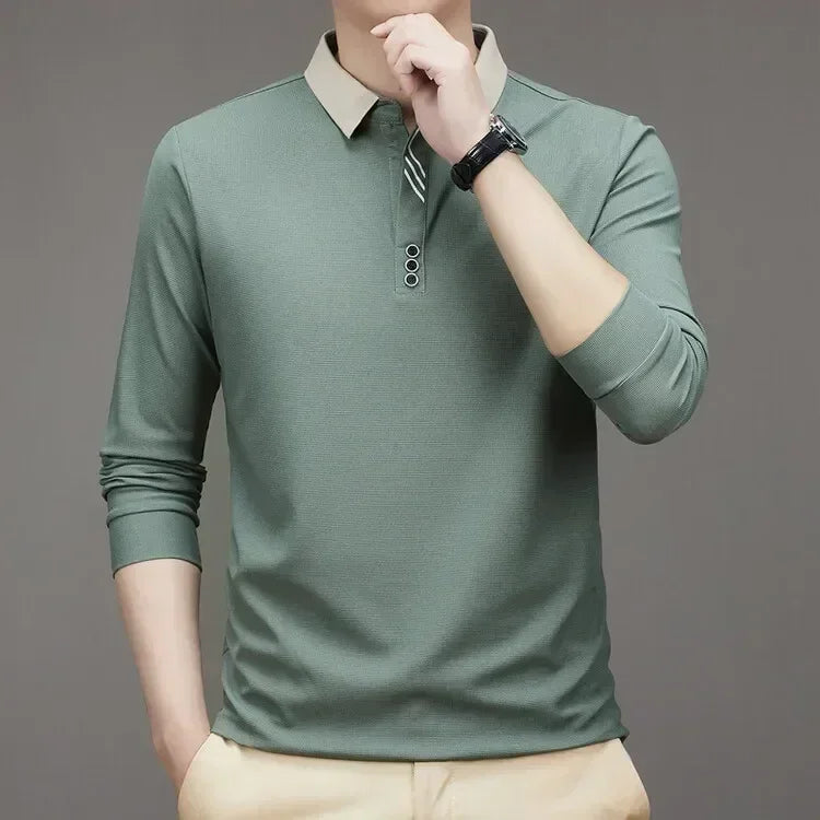 [Big Promo Buy 1 Get One Free]  Men’s Ultra Soft Polo Shirt – Minimalist Design with Maximum Comfort