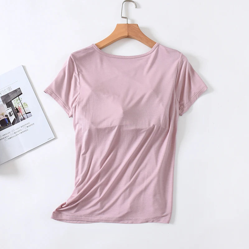 Velina™ Blouse in Silky Modal with Built-In Cups and Second-Skin Feel