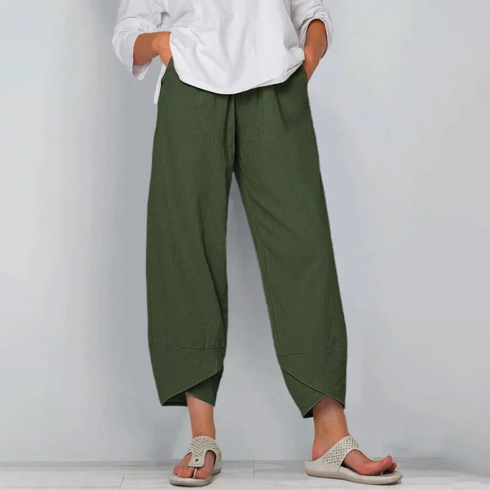 Mireva™ Cotton Linen Pants with Lightweight Flowing Fit