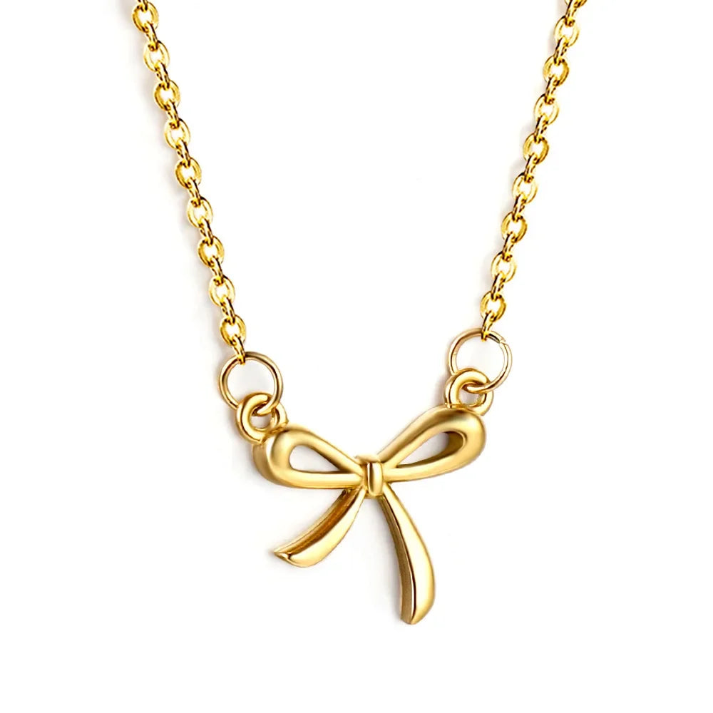 Aurora Bow™ Necklace / A Golden Touch of Romantic Grace