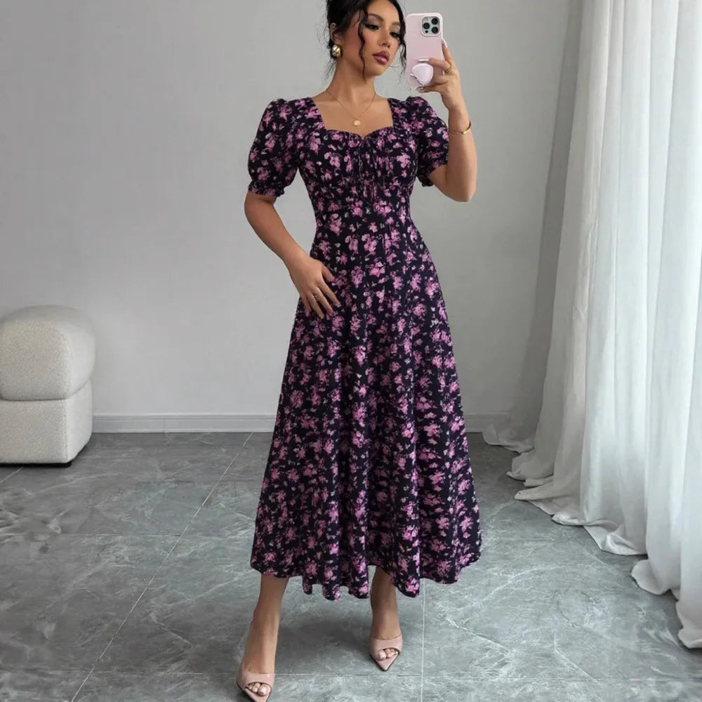 Women's European Fashion Dress in fine cotton / A touch of charm to brighten up your days and nights!