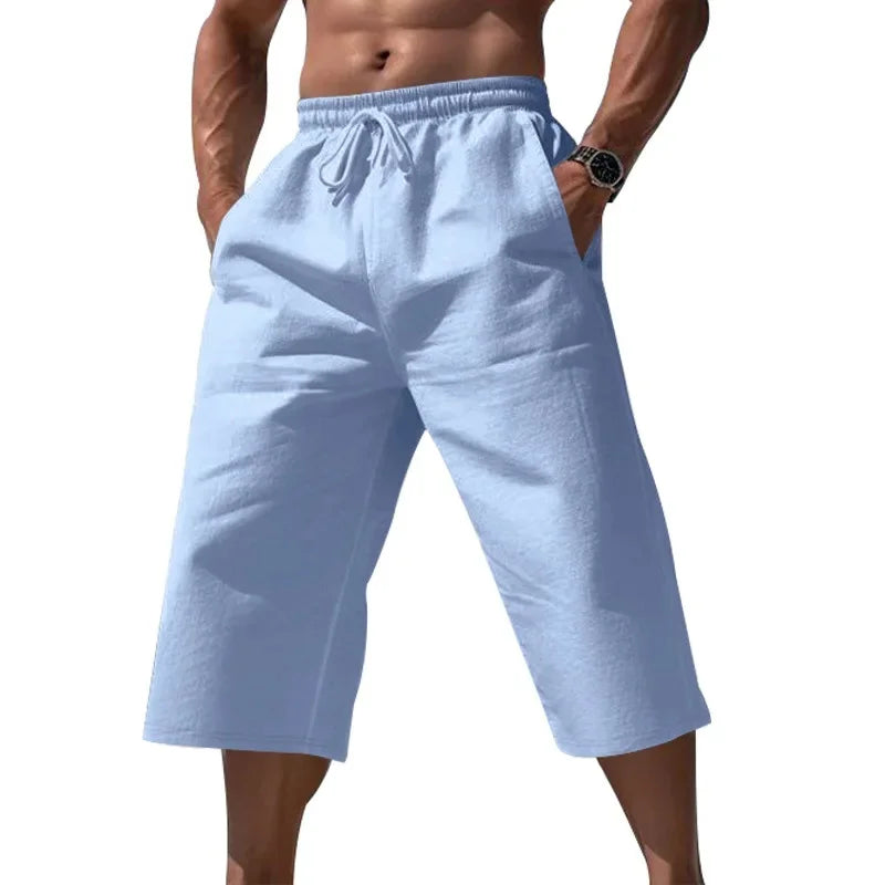 Dorsen™ Cotton-Linen Bermuda Shorts With Relaxed Fit And Adjustable Waist