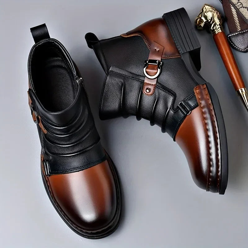 Dallas™ Premium Leather Ankle Boot with Adjustable Side Buckle