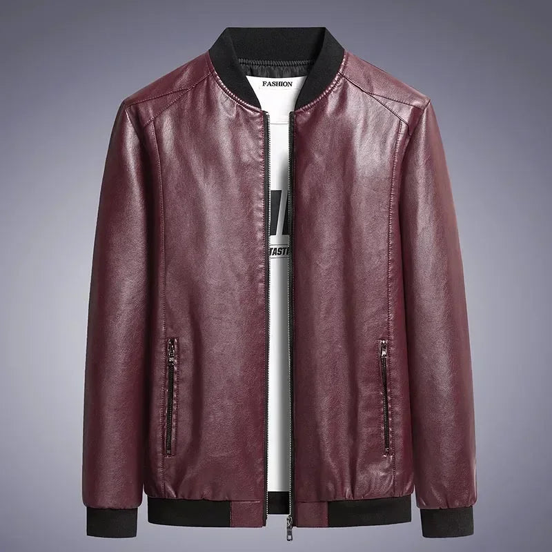 Maverick™ Jacket in Premium Leather with Minimalist Cut / The Essential for the Man Who Knows Style!