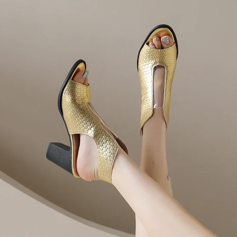 Mirelle™ Sandals with a Textured Finish and Wrap-Around Design