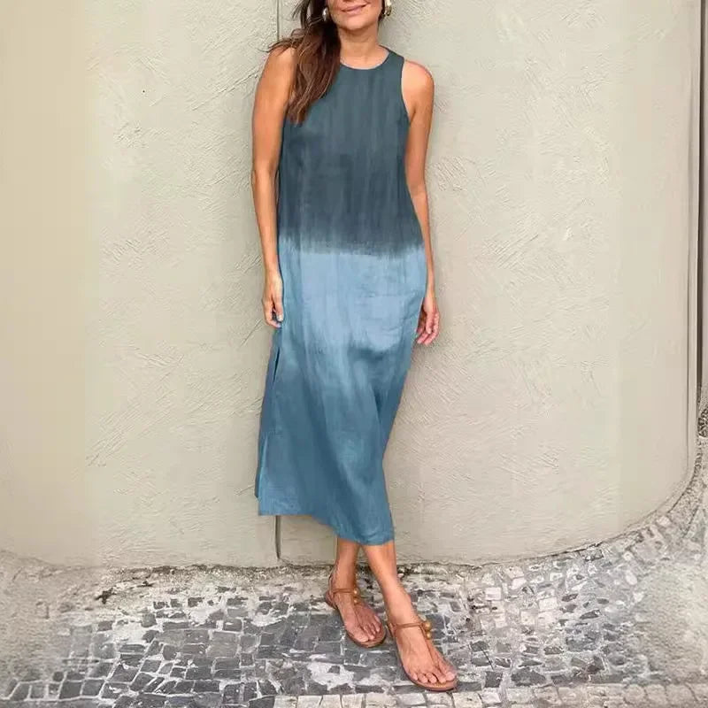 Siena™ Linen-Cotton Dress with Soft Gradient Effect / Effortless Comfort and Freedom!