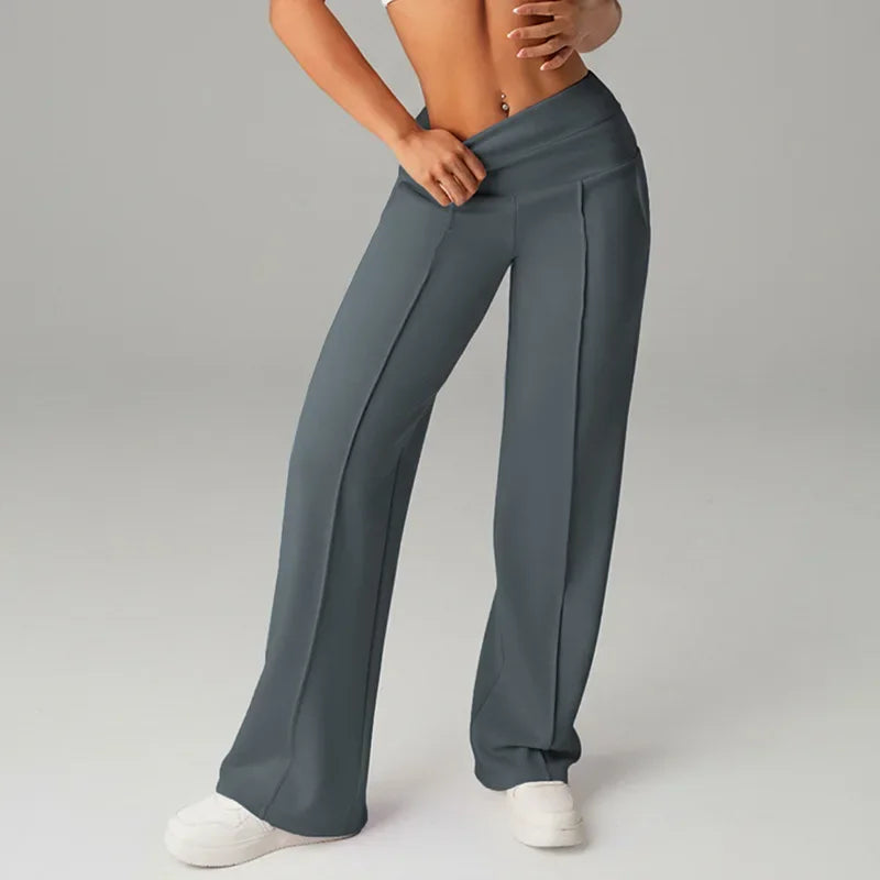 Barcelona™ Women's Pants with High Waistband and Loose, Comfortable Straight Cut