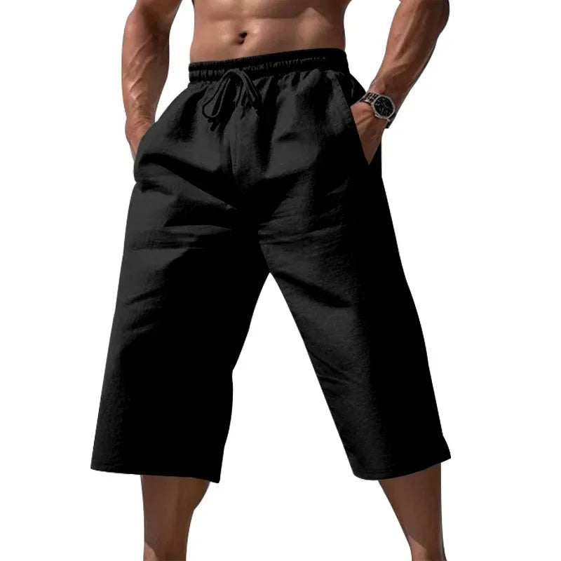 Dorsen™ Cotton-Linen Bermuda Shorts With Relaxed Fit And Adjustable Waist