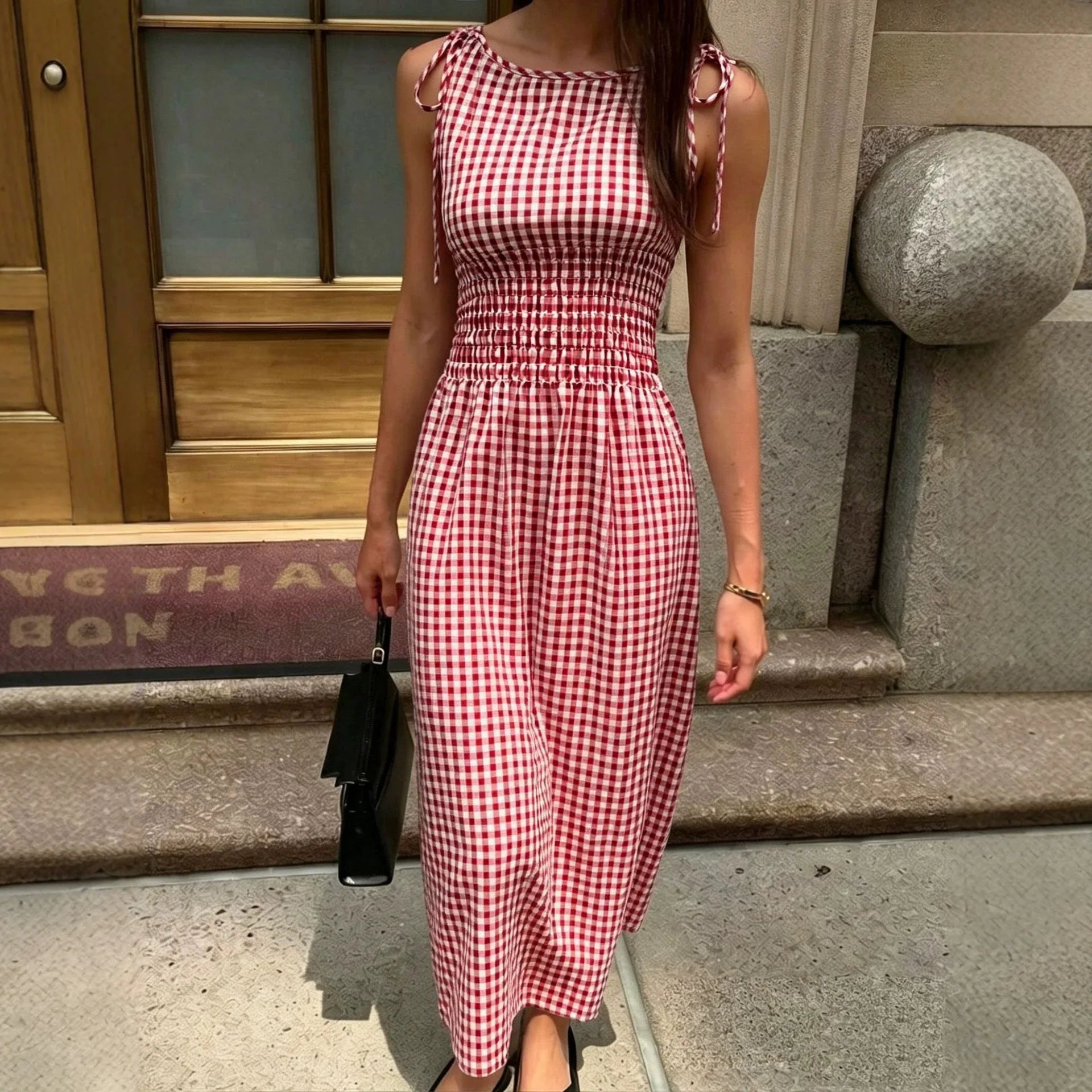 Marenna™ Gingham Dress With Defined Waist