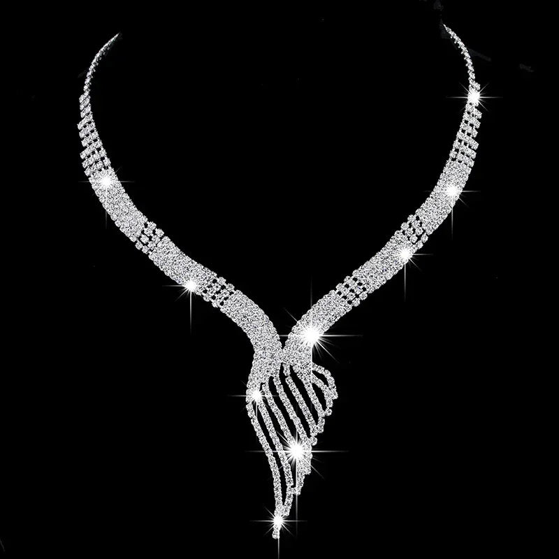 Swanlight™ 2-Piece Crystal Necklace & Earrings Set / The Grace of Motion, the Luxury of Light
