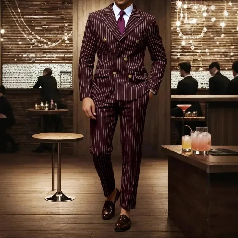 Monarch™ Tailored Suit with Pinstripes and Premium Executive Style